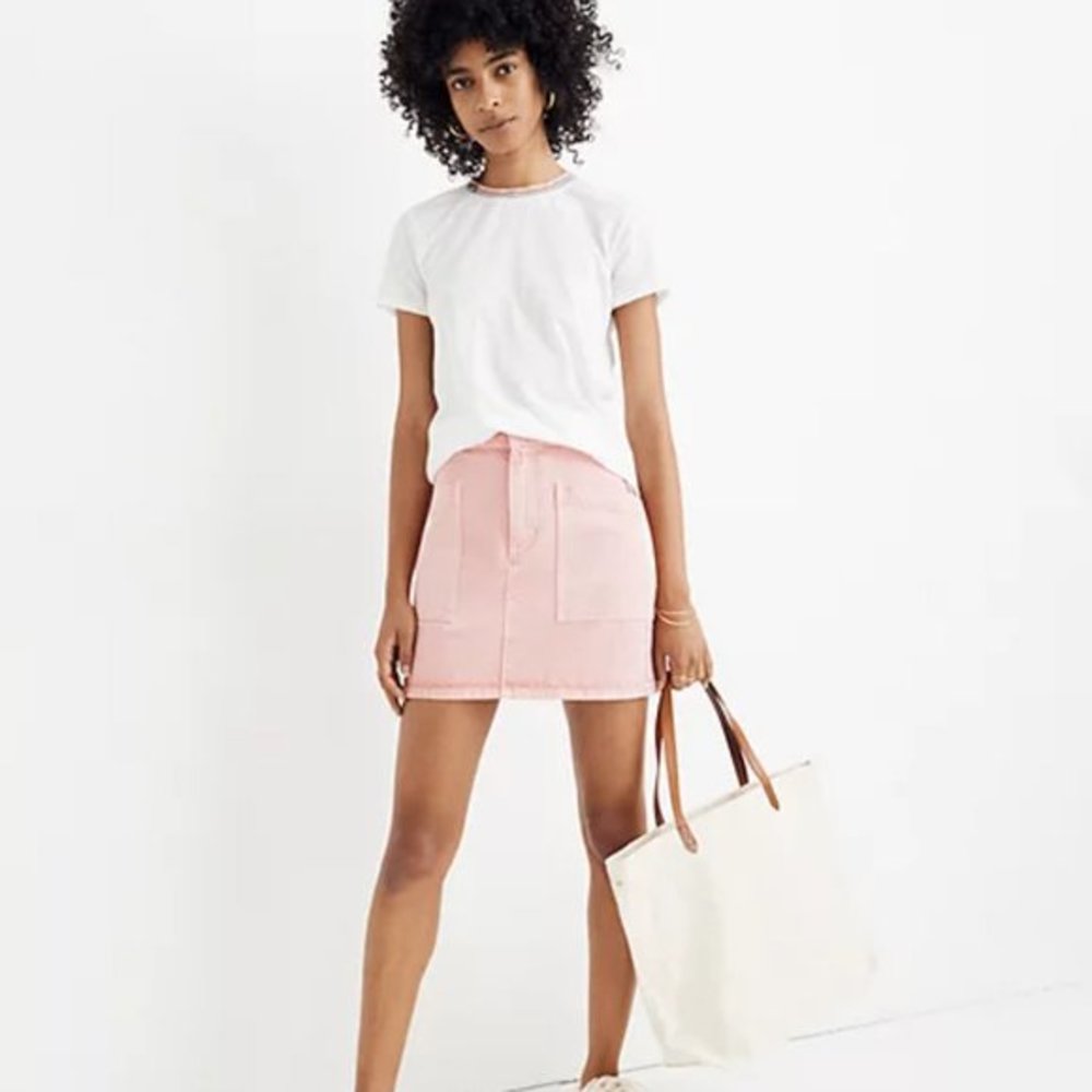 Madewell Bestselling Pride Whisper Cotton Rainbow Ringer Crewneck Tee in Small